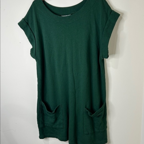 BRYN WALKER Green Sweatshirt Dress Bamboo Organic Cotton Size Large - Picture 15 of 15